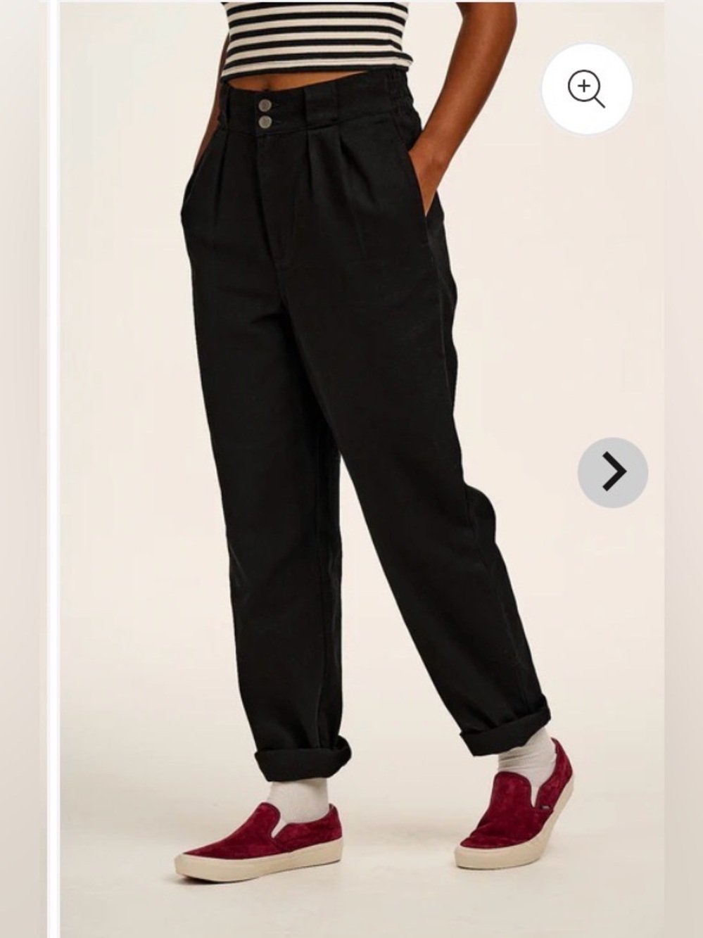 Addison Trouser in black organic twill by Lucy & Yak